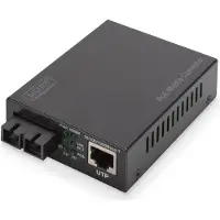 Digitus DN-82160 netwerk media converter 1000 Mbit/s 1310 nm Single-mode Zwart