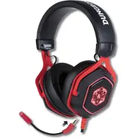 Konix KX DND D20 7.1 Gaming Headset, Kabel, Gaming, 20 - 20000 Hz, Hoofdtelefoon met microfoon, Zwart, Rood