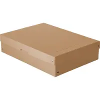 Falken PureBox Nature A3 archiefbox, voor maximaal 1250 vel, met etiketveld, L 440 x B 320 x vulhoogte 100 mm, FSC karton, bruin