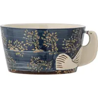 Bloomingville Schaal aardewerk blauw Hezha 13cm