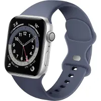 Strap-it Classic Siliconen band - Geschikt voor Apple Watch (Series 12/11/10), (SE 3/2/1), (Series 9/8/7/6/5/4) - 38/40/41/42mm - Grijsblauw - Bandje siliconen sport loop - iWatch sportbandje