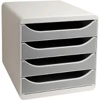 Exacompta Big Box Classic ladeblok grijs (4 laden)