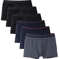 Calida Boxershorts 'Natural Benefit' donkerblauw / purper / zwart / wit