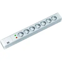Bachmann 19" 1,5U 7xCEE7/3 ws 1xSPD voeding 2,0m CEE7/7