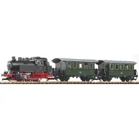 Piko g 37125 G startset stoomlocomotief BR 80 met 2 personenrijtuigen van de DR