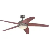 WESTINGHOUSE Bendan LED-ventilator vleugels bruin Bendan, dimbaar, bruin / roest, Woon-/ Eetkamer, Hout, Modern