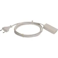 As Schwabe 50151 Stroom Verlengkabel 2.5 A Wit 5.00 m H03VVH2-F 2X 0,75 mm²