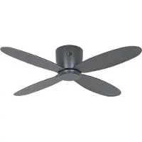 CasaFan ECO PLANO II Smart plafondventilator 112 antraciet - , Eco Plano II, Grijs, Woonkamer, Kunststof, Modern