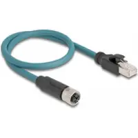 DeLOCK 60076 RJ45 / M12 Netwerkadapter S/FTP 0.50 m Turquoise Afgeschermd 1 stuk(s)