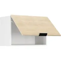 Hioshop Fasola keuken bovenkastje , voor kap 60 cm 1 deur eik decor, wit.