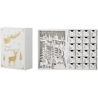 Bloomingville Elimar Kalender met verlichting, Wit, Multiplex