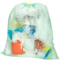 Deiss Afvalzakken - HDPE - 60 L - 18 micron - met trekkoord - groen - 480 p.
