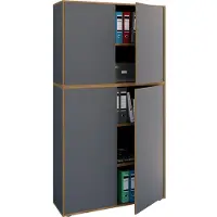 VCM Houten kantoorkast Dossierkast Kantoormeubilair Kast Salia 5-voudig breedte 100 cm Draaideuren