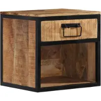 vidaXL Nachtkastje 40x35x40 cm massief mangohout