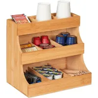 Relaxdays Koffie organisator, Accessoires voor koffiezetapparaten, Bruin