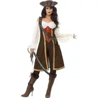 Smiffys High Seas Piratenpak vrouw - Maatkeuze: Maat XL