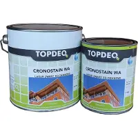 Topdeq CRONOSTAIN WA Beits voor Buiten - Wit- 2,5 Liter - Voor Geveltimmerwerk, Chalets, Schutting & Tuinhuisjes