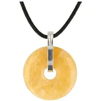 Ruben Robijn Calciet geel donuthanger 30 mm aan koord