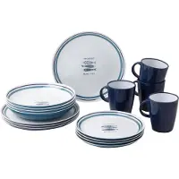 Brunner Lunch Box Serviesset, blauw/wit 2022 Kook- en serviessets