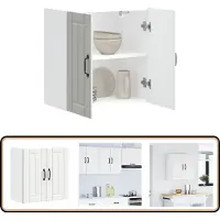 vidaXL Keukenwandkast Lucca - Wit - 60x31x60 cm Keukenkast - Wandkast - Opbergruimte - Houten Kast - Witte Keuken