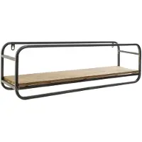 DKD Home Decor Wandrek - Rek - Metaal - Hout - 71 x 16 x 20,5 cm.