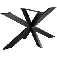 Furniture Legs Europe Stalen matrix zwart spinpoot 180 bij 80 cm en hoogte 73 cm (10 x 5 cm)