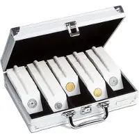 Leuchtturm Koffer, Alu - geschikt voor: Munthouders 50 x 50 mm. (650 st.) afm: 292 x 238 x 74 mm.