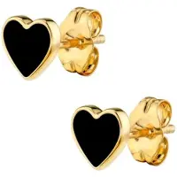 ECarla Oorbel verguld met 14-karaats goud / oorstekers / mooie oorbellen met hart / stekeroorbellen / cadeau voor een vrouw of meisje / kraamcadeau / hypoallergeen product / sOwiesO shop/