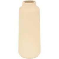 Atmosphera Bloemenvaas Emporor - mat beige - keramiek - D12 x H30 cm - stelen en boeketten