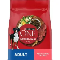 Purina One 4x Medium Maxi Adult Honden droogvoer - Rund - 2500g