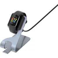 Strap-it oplaadstation - Docking station geschikt voor Fitbit Charge 5 / Fitbit Charge 6 / Fitbit Luxe - zilver-grijs