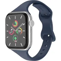 IMoshion Slim siliconen bandje voor de Apple Watch | 44/45/46/49 mm - Navy Blue