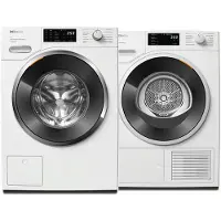 Miele Bundel - Wasmachine WWE380 WCS QuickPowerWash + Droogkast TWD 640 WP EcoSpeed
