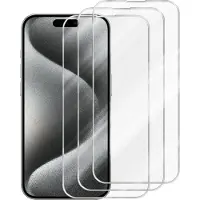 Cadorabo 3x Screenprotector geschikt voor Apple iPhone 16 PRO - Beschermende Pantser Film in KRISTALHELDER - Getemperd (Tempered) Display beschermend glas in 9H hardheid met 3D Touch