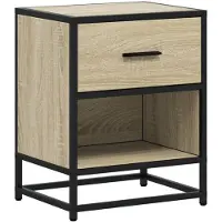 vidaXL Nachtkastje 40x31x50 cm bewerkt hout sonoma eikenkleurig
