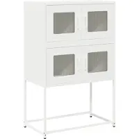 vidaXL Hoge kast, wit, 68x39x107 cm, staal