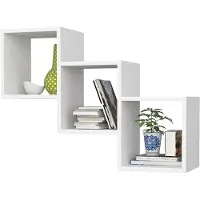Akord Star Witte Wandplank - Moderne Ophangkast, 78x55x20 cm, Mat Wit Afwerking