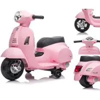 Sun baby Elektrische kinderstep Vespa, poederroze