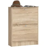 Akord Klassieke Schoenenkast 2 Klapdeuren in Eiken Sonoma - 60x80x20cm, Zelfmontage, Past Voor 6 Paar Schoenen, Tijdloos Mat Eikenontwerp