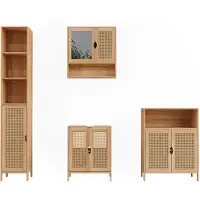 Vicco Liora Badmöbel-Set – 4 delen Bamboe