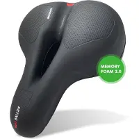 Travelhawk Fietszadel - Comfortabel Gelzadel met Dubbele Vering - Zwart