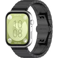Strap-it Luxe metalen bandje - geschikt voor Huawei Watch Fit 3 / Watch Fit 4 / Watch Fit 4 Pro / Watch Fit 5 / Watch Fit 5 Pro / Watch Fit 4 / Watch Fit 4 Pro / Watch Fit 5 / Watch Fit 5 Pro (zwart)