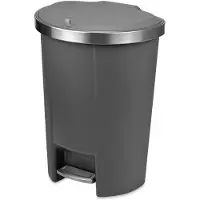 Addis Pedaalemmer 'Stanly' - Prullenbak - Softclose - Met afvalzakhouder - 50 Liter - Antraciet