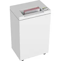 Ideal papiervernietiger 2445 MC, micro cut 0,8 x 12 mm, P-6, 35 l, 3-5 vel snijcapaciteit, met rollen, Blaue Engel, grijs