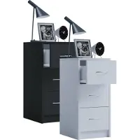 Hioshop Boxal Maxi nachtkastje 3 ladeswit.