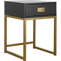 Beliani LARGO - Bijzettafel - Zwart - MDF