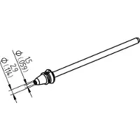 Ersa 0742ED1529H/SB Desoldeerpunt Conisch Grootte soldeerpunt 2.9 mm Lengte soldeerpunt: 79.25 mm Inhoud: 1 stuk(s)
