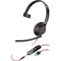 Poly Blackwire 5210 C5210 USB A (Bedraad, USB-A), Kantoorheadset, Zwart