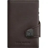 Tru Virtu Click & Slide Creditcardetui Portemonnee RFID Leer 6,5 cm bruin