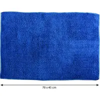 MSV Badkamerkleedje/badmat voor op de vloer - blauw - 45 x 70 cm - Badmatjes